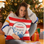 Heb een Crabby-kerstrode Nautical Stripe Kussen<br><div class="desc">Vier Kerstmis in nautische stijl thuis of in het strandhuis met dit kussen met nautische strepen en schattige krabben!</div>