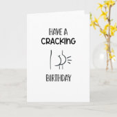Heb een cracking birthday Butt Crack Humor Kaart (Gele Bloem)