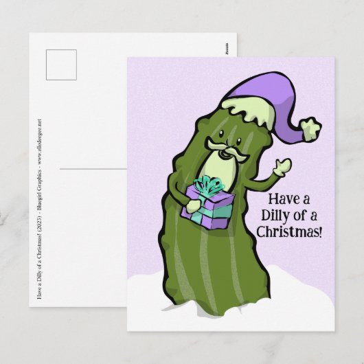 Heb een DILLy van een Kerstmis Feestdagenkaart (Voorkant / Achterkant)