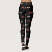 Heb een Dogwent Merry Kerstfeest Dachshund Pattern Leggings (Achterkant)