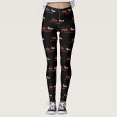 Heb een Dogwent Merry Kerstfeest Dachshund Pattern Leggings (Voorkant)