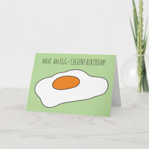 Heb een EGG-CELLENT BIRTHDAY! Funny Card Kaart