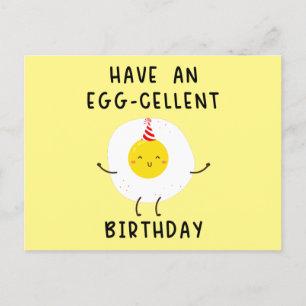 heb een eggcellent verjaardag grappige verjaardag briefkaart