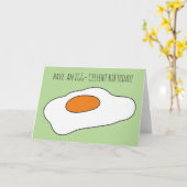 Heb een EI- CELLENTE VERJAARDAG! grappige kaart (Gele Bloem)