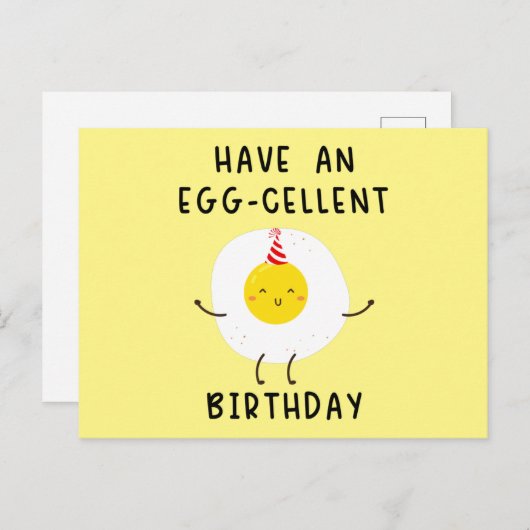 heb een eierachtige verjaardag grappige verjaardag briefkaart (Voorkant / Achterkant)