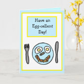 Heb een eitje-cellent dag, Vriendschap Kaart (Gele Bloem)
