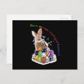 Heb een eitjes-cefale Pasen! Pasen Bunny Eggs Feestdagenkaart (Voorkant / Achterkant)