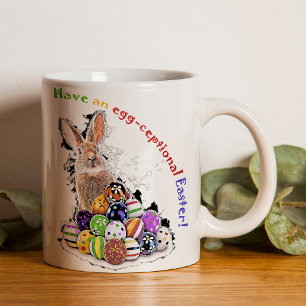 Heb een eitjes-cefale Pasen! Pasen Bunny Eggs Koffiemok