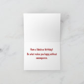 Heb een fabelachtige verjaardag… zonder gevolgen kaart (Binnen)