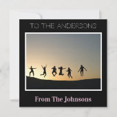 Heb een Fabulair kerstfoto Black White Pink Feestdagenkaart (Achterkant)