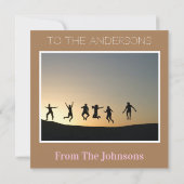 Heb een Fabulair kerstfoto Bruin Wit Roze Feestdagenkaart (Achterkant)