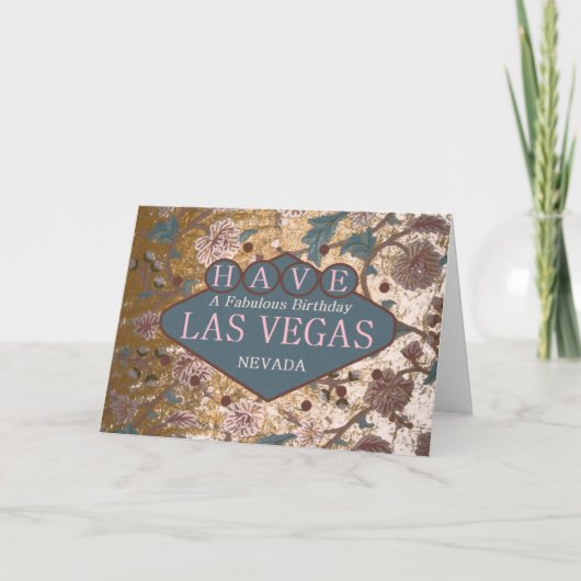 HEB EEN Fabulous Birthday Las Vegas Kaart (Voorkant)