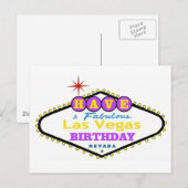 Heb een Fabulous Las Vegas Birthday Briefkaart (Voorkant / Achterkant)
