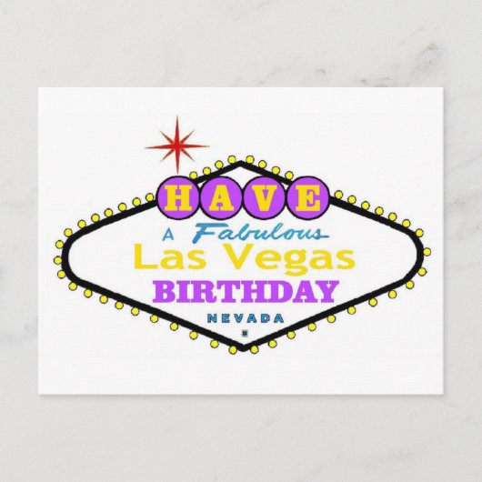 Heb een Fabulous Las Vegas Birthday Briefkaart (Voorkant)