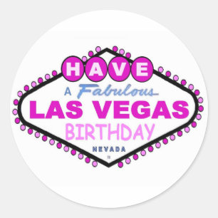 Heb een Fabulous Las Vegas Birthday Sticker
