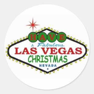 Heb een Fabulous Las Vegas Merry-Sticker voor kers Ronde Sticker