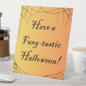 Heb een Fang-Tastic Halloween teken Reclamebord Met Voetstuk (Insitu)