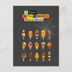 "Heb een fang-tastische" Halloween Ijs Event Briefkaart
