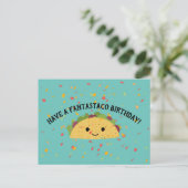 Heb een Fantastaco Birthday Cute Kawaii Taco Briefkaart (Staand voorkant)