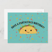 Heb een Fantastaco Birthday Cute Kawaii Taco Briefkaart (Voorkant / Achterkant)