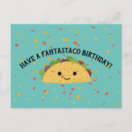Heb een Fantastaco Birthday Cute Kawaii Taco Briefkaart