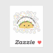 Heb een Fantastaco Birthday Cute Kawaii taco Sticker (Vel)