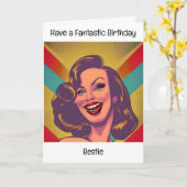 Heb een fantastische verjaardag Bestie Kaart (Gele Bloem)