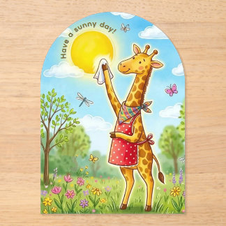 Heb een fijne dag! acryl uitnodigingen