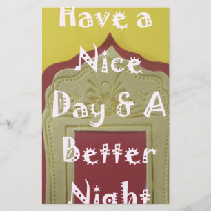 Heb een fijne dag & een betere nacht ingelijste ku briefpapier