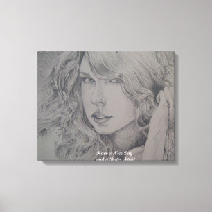 Heb een fijne dag en een beter nachtelijk omgepakt canvas afdruk