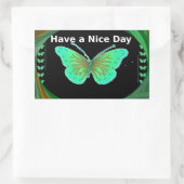 Heb een fijne dag en een betere nachtvlinder.png rechthoekige sticker (Tas)