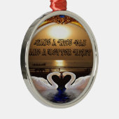 Heb een fijne dag en een fijne nacht. Silver Metalen Ornament (Rechts)