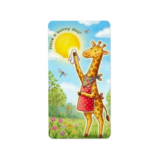 Heb een fijne dag! etiket (Voorkant)