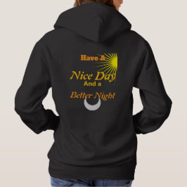 Heb een fijne dag: Luxe gouden tekst balans Zip-U Hoodie