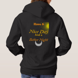 Heb een fijne dag: Luxe gouden tekst balans Zip-U Hoodie