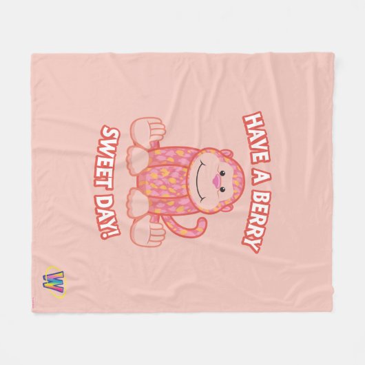 Heb een fijne dag op de Berry Fleece Deken (Voorkant (Horizontaal))