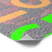 Heb een fijne dag roodrood-gouden groen poster (Hoek)