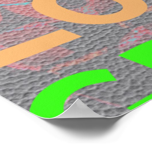 Heb een fijne dag roodrood-gouden groen poster (Hoek)