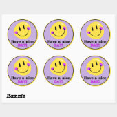 Heb een fijne dag Smiley Face Cute Ronde Sticker (Vel)