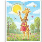 Heb een fijne dag! sticker (Voorkant)
