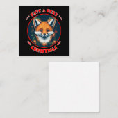 Heb een Foxy Kerstmis Vierkante Visitekaartje (Voorkant / Achterkant)
