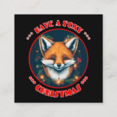 Heb een Foxy Kerstmis Vierkante Visitekaartje (Voorkant)
