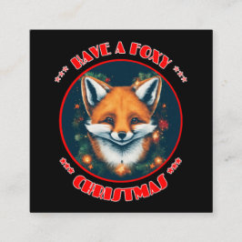 Heb een Foxy Kerstmis Vierkante Visitekaartje