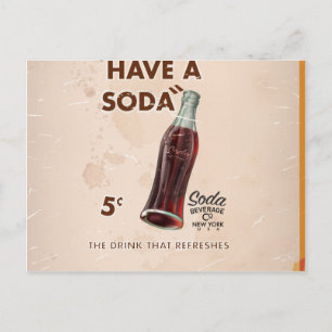 Heb een frisdrank Vintage advertentie Briefkaart