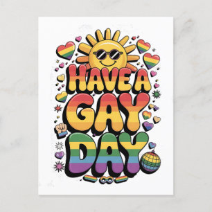 Heb een Gay Dag LGBT Pride Maand Aankondigingskaart