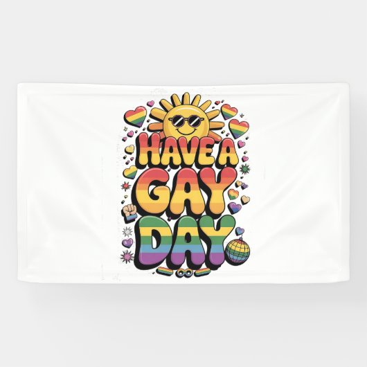 Heb een Gay Dag LGBT Pride Maand Spandoek (Horizontaal)