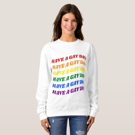 Heb een Gay Day Rainbow Trui (Voorkant volledig)