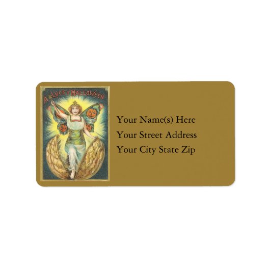 Heb een gelukkig Halloween  adreslabel Etiket (Voorkant)
