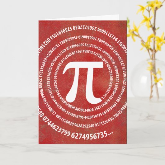 Heb een Gelukkige en Irrationele Dag van Pi! Kaart (Gele Bloem)