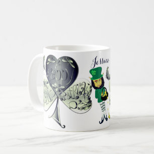 "Heb een gelukkige St. Patrick's Day" Leprechaun Koffiemok
